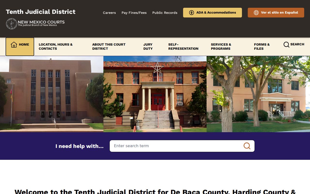 Harding County criminal court cases Tenth Judicial District website