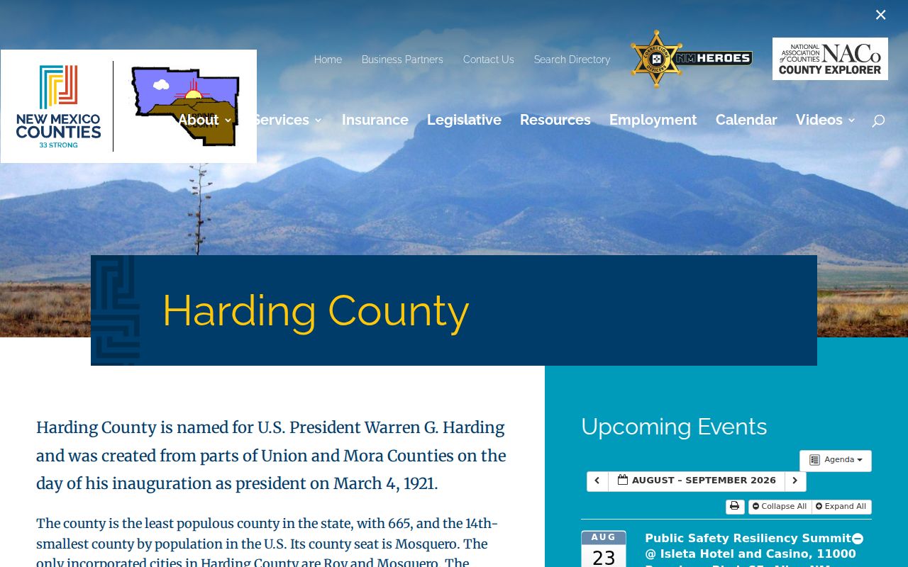 Mosquero criminal records in Harding County community context