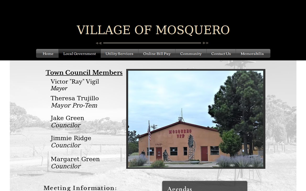 Mosquero criminal records and Harding County village local government